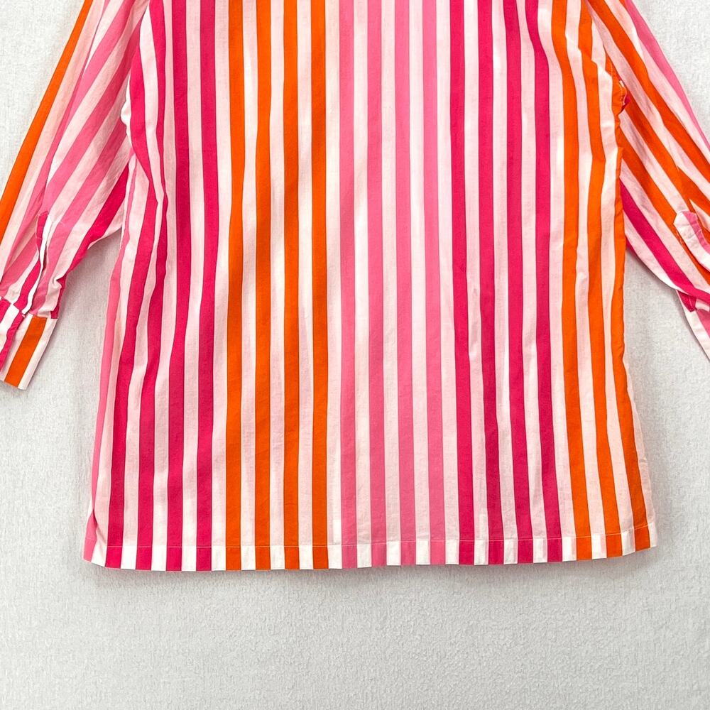 BEACH RIOT Alexa Sunset Stripes Button Down Shirt Womens Small Medium Pink White - Picture 8 of 13